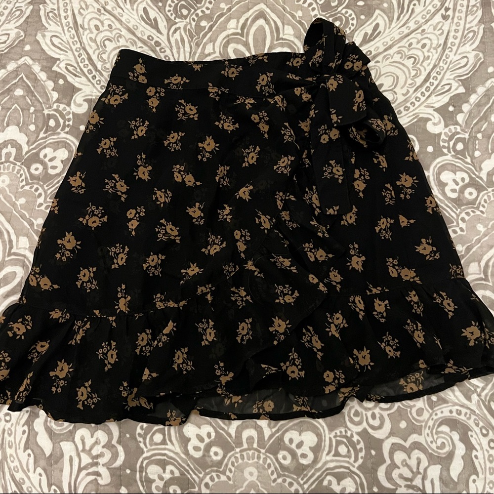 Hollister Floral Wrap Mini Skirt